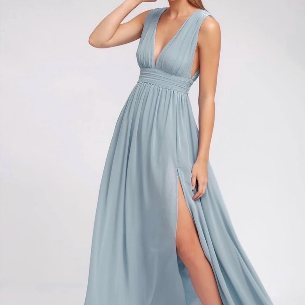 Lulus Heavenly Hues Light Blue Maxi Dress